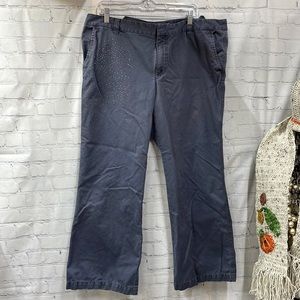 Old Navy Vintage Cotton wide leg crystal detail 18 Short Pants